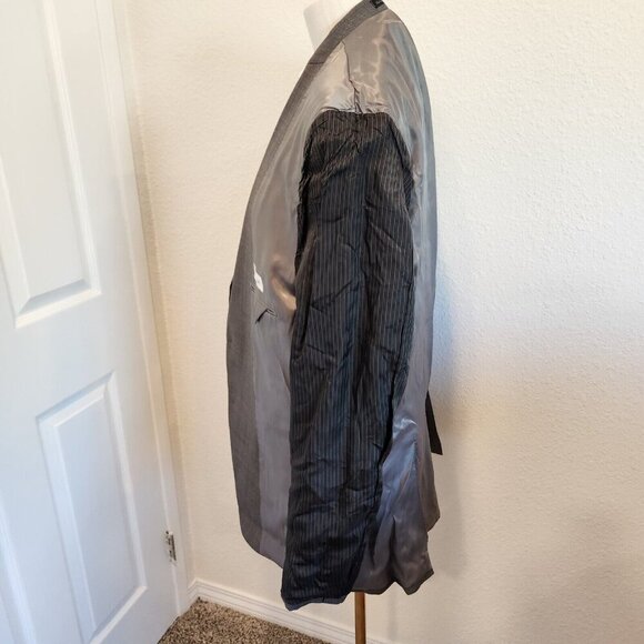VTG Calvin Klein Mens Gray 100% Wool Blazer Sport Coat Suit Jacket Sz 42L Lined - Picture 11 of 16